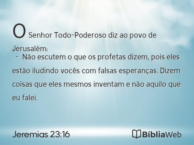 Jeremias 23:16 em imagem para compartilhar