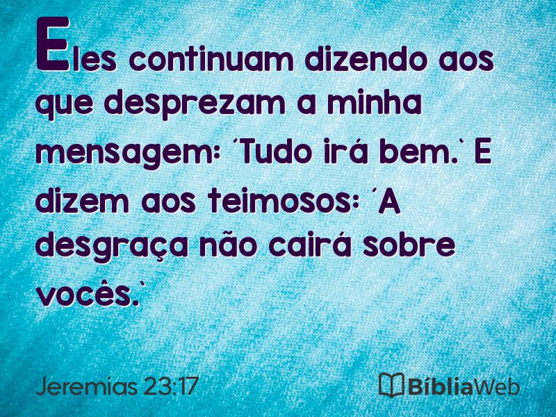 Jeremias 23:17 em imagem para compartilhar
