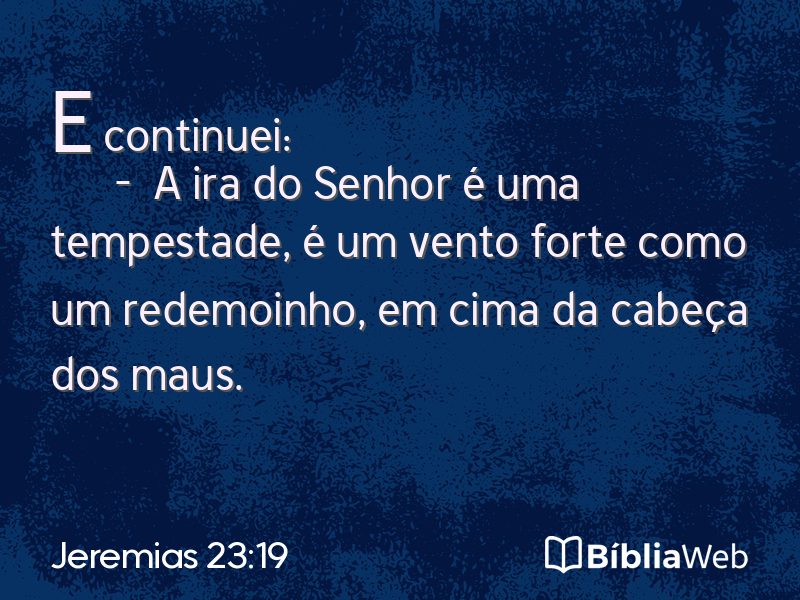 Jeremias 23:19 em imagem para compartilhar