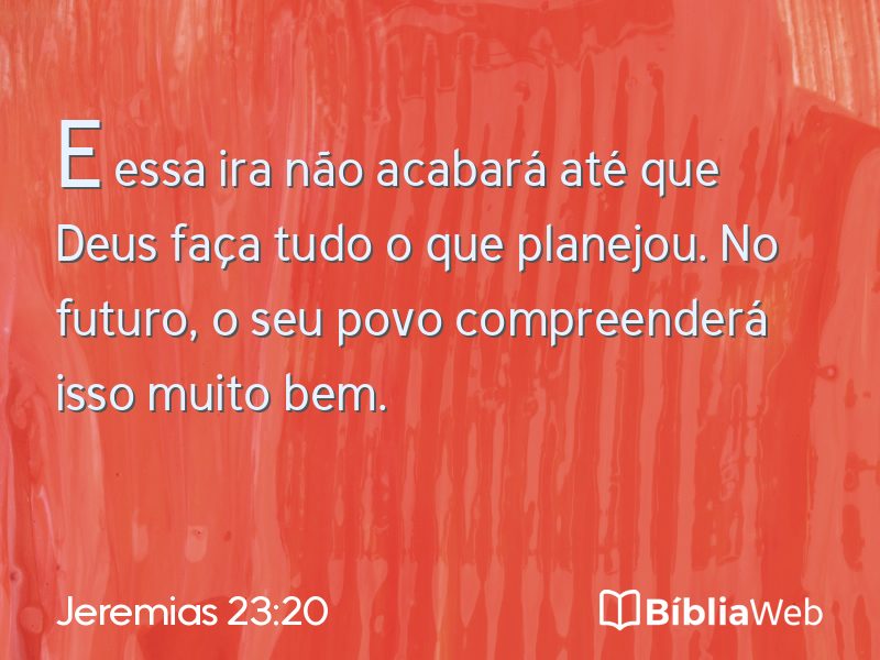 Jeremias 23:20 em imagem para compartilhar
