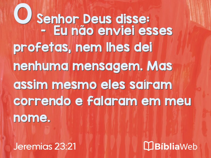 Jeremias 23:21 em imagem para compartilhar