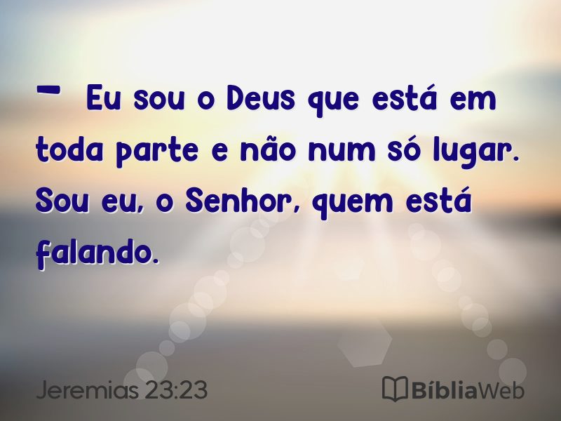 Jeremias 23:23 em imagem para compartilhar