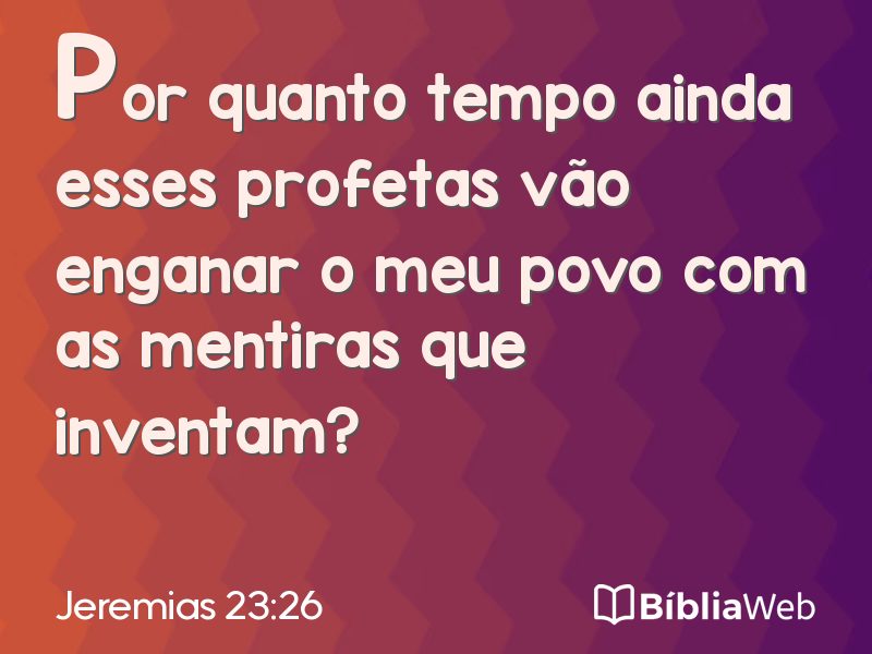Jeremias 23:26 em imagem para compartilhar