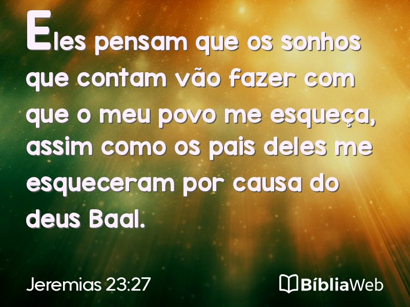 Jeremias 23:27 em imagem para compartilhar