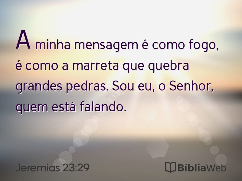 Jeremias 23:29 em imagem para compartilhar