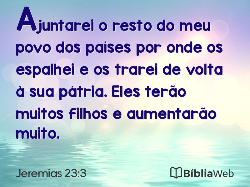 Jeremias 23:3 em imagem para compartilhar
