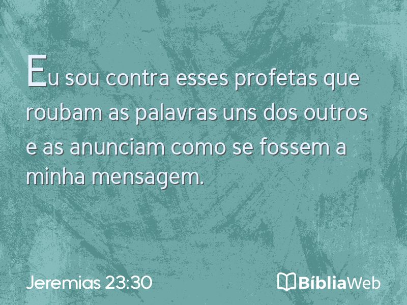 Jeremias 23:30 em imagem para compartilhar
