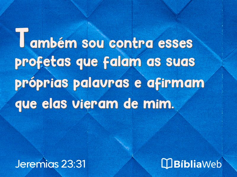 Jeremias 23:31 em imagem para compartilhar