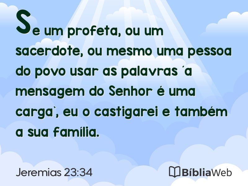 Jeremias 23:34 em imagem para compartilhar