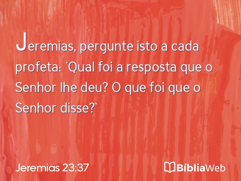 Jeremias 23:37 em imagem para compartilhar