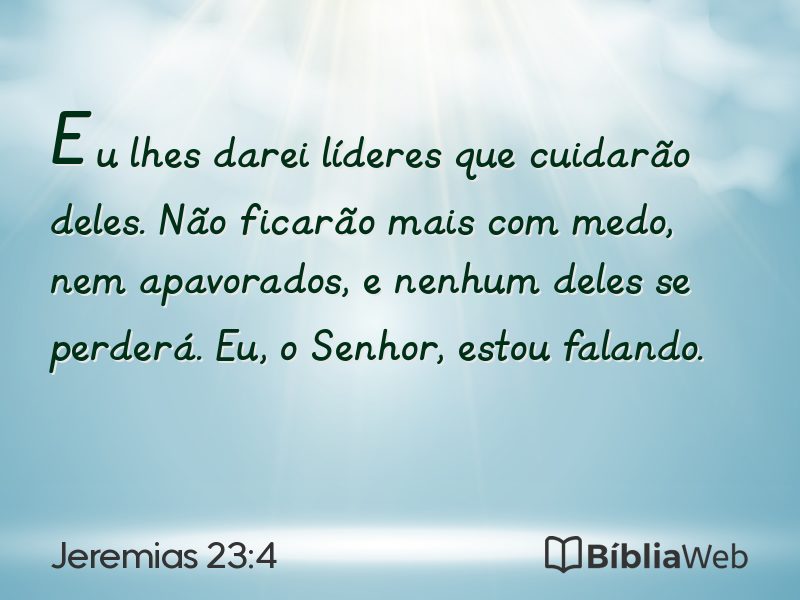 Jeremias 23:4 em imagem para compartilhar
