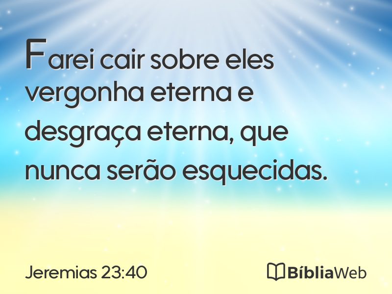 Jeremias 23:40 em imagem para compartilhar