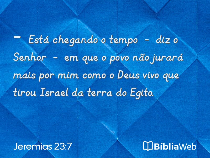 Jeremias 23:7 em imagem para compartilhar
