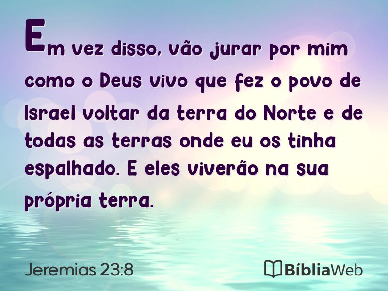 Jeremias 23:8 em imagem para compartilhar