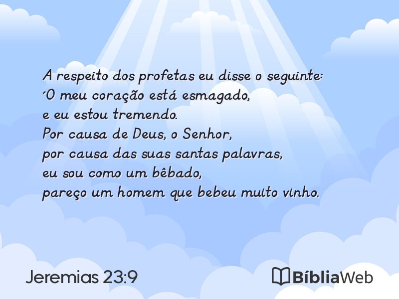 Jeremias 23:9 em imagem para compartilhar