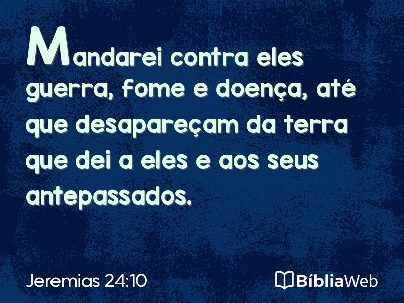 Jeremias 24:10 em imagem para compartilhar