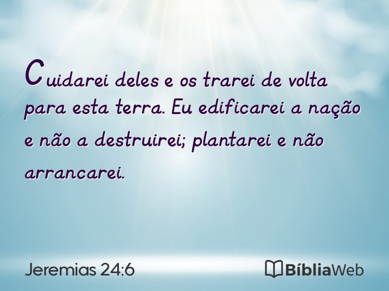 Jeremias 24:6 em imagem para compartilhar
