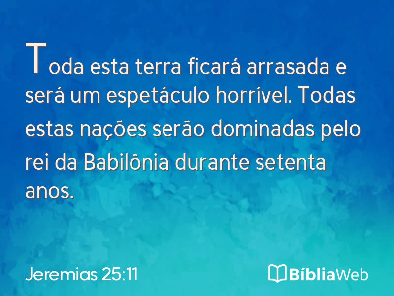 Jeremias 25:11 em imagem para compartilhar