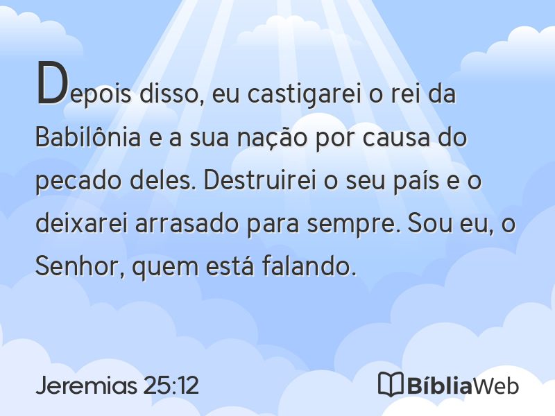 Jeremias 25:12 em imagem para compartilhar