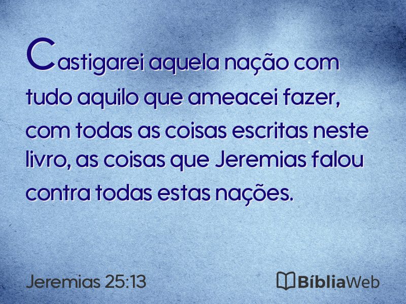 Jeremias 25:13 em imagem para compartilhar