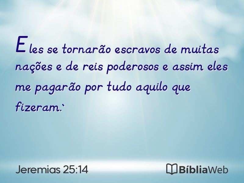 Jeremias 25:14 em imagem para compartilhar