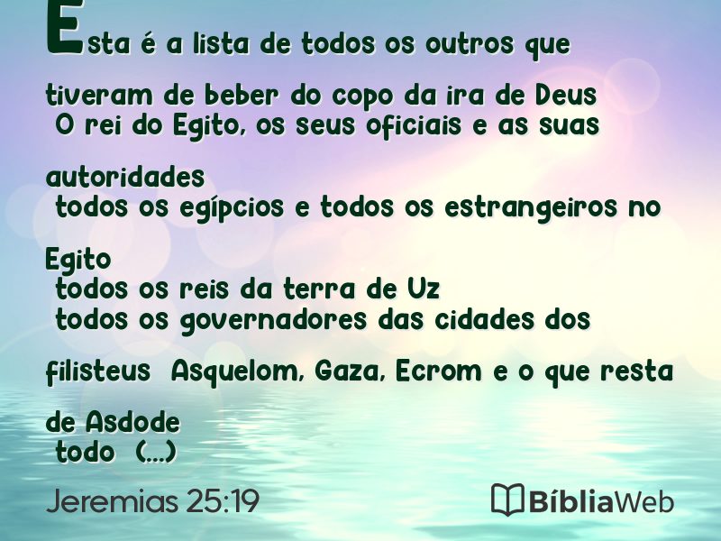 Jeremias 25:19 em imagem para compartilhar
