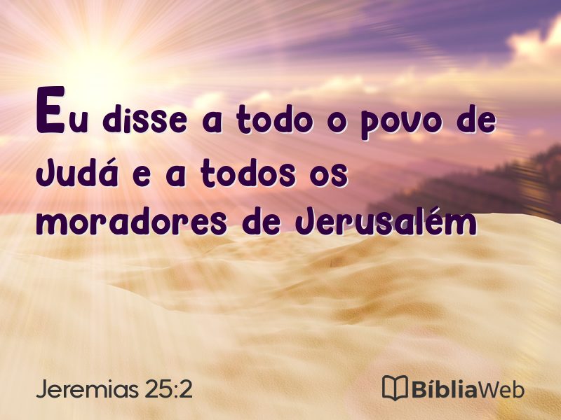 Jeremias 25:2 em imagem para compartilhar