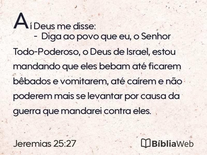 Jeremias 25:27 em imagem para compartilhar