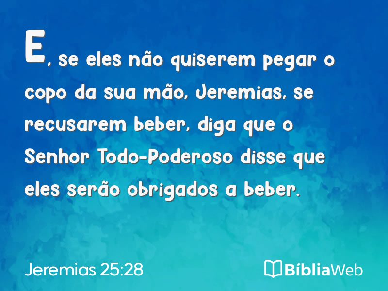 Jeremias 25:28 em imagem para compartilhar