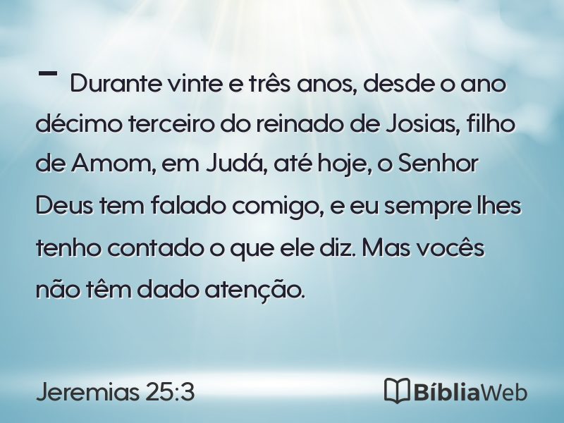 Jeremias 25:3 em imagem para compartilhar