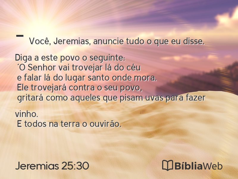 Jeremias 25:30 em imagem para compartilhar