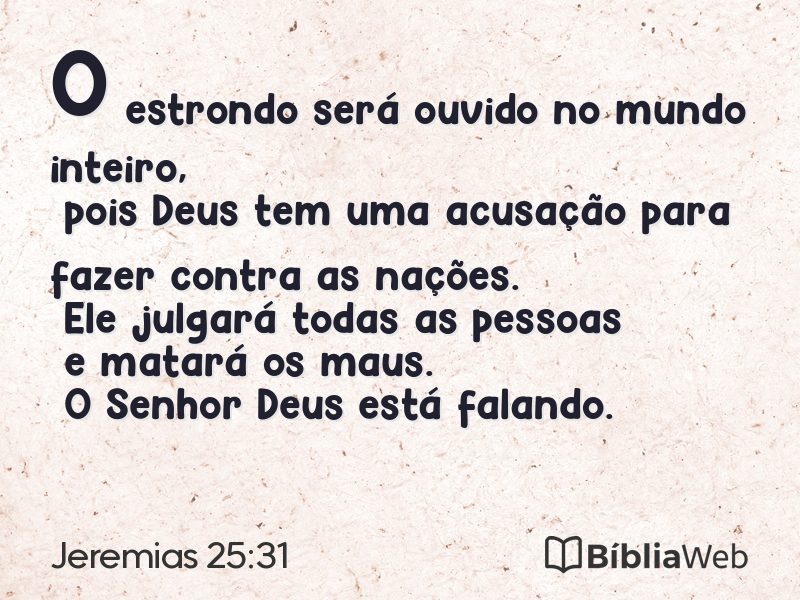Jeremias 25:31 em imagem para compartilhar