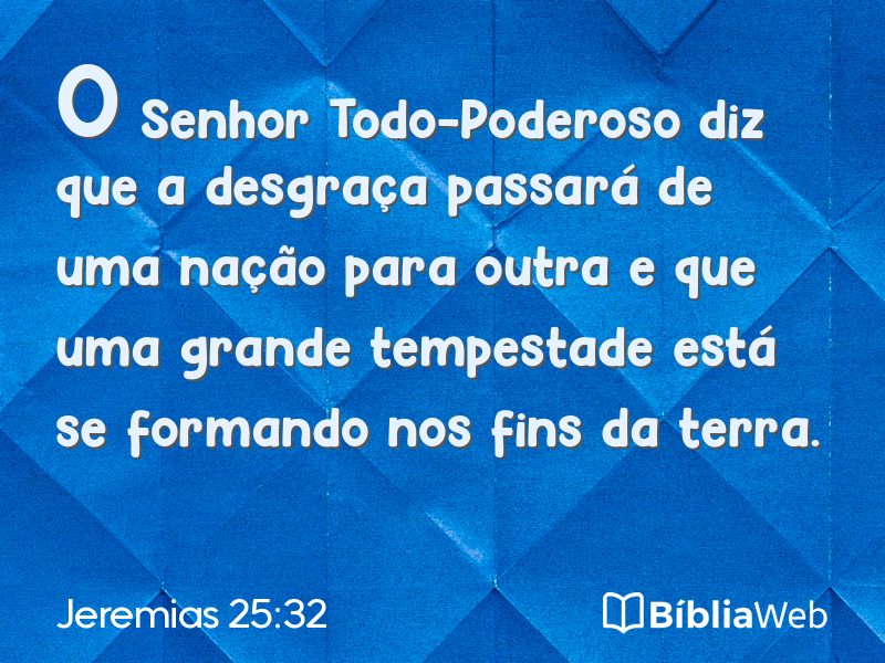Jeremias 25:32 em imagem para compartilhar