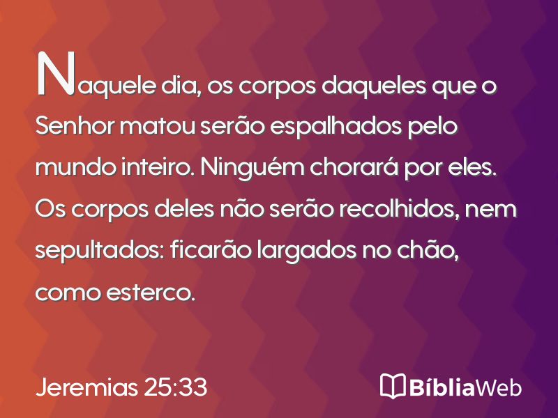 Jeremias 25:33 em imagem para compartilhar