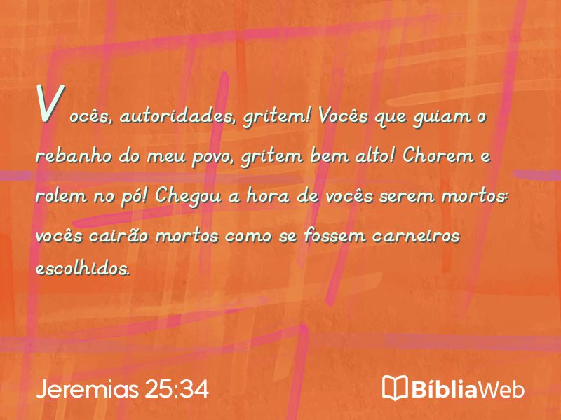 Jeremias 25:34 em imagem para compartilhar