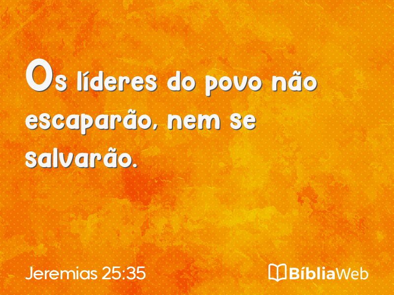 Jeremias 25:35 em imagem para compartilhar