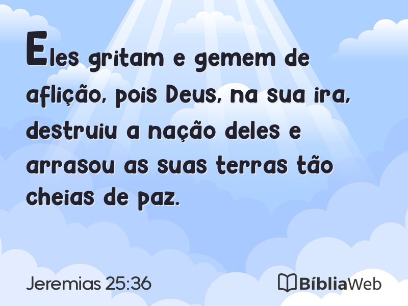 Jeremias 25:36 em imagem para compartilhar