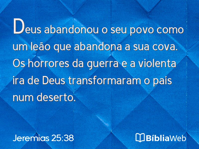 Jeremias 25:38 em imagem para compartilhar