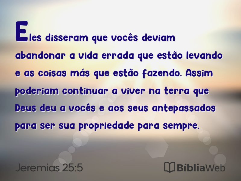Jeremias 25:5 em imagem para compartilhar