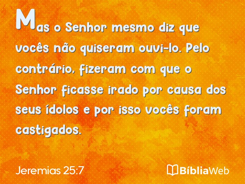 Jeremias 25:7 em imagem para compartilhar