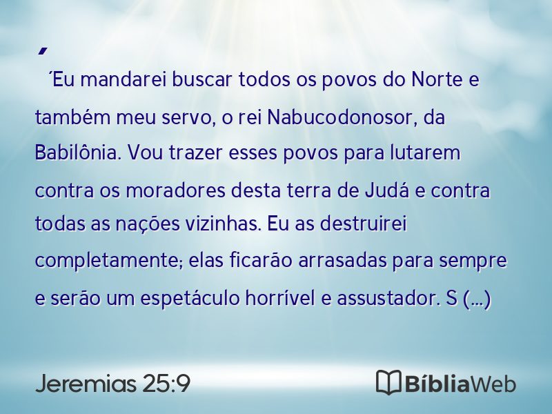 Jeremias 25:9 em imagem para compartilhar
