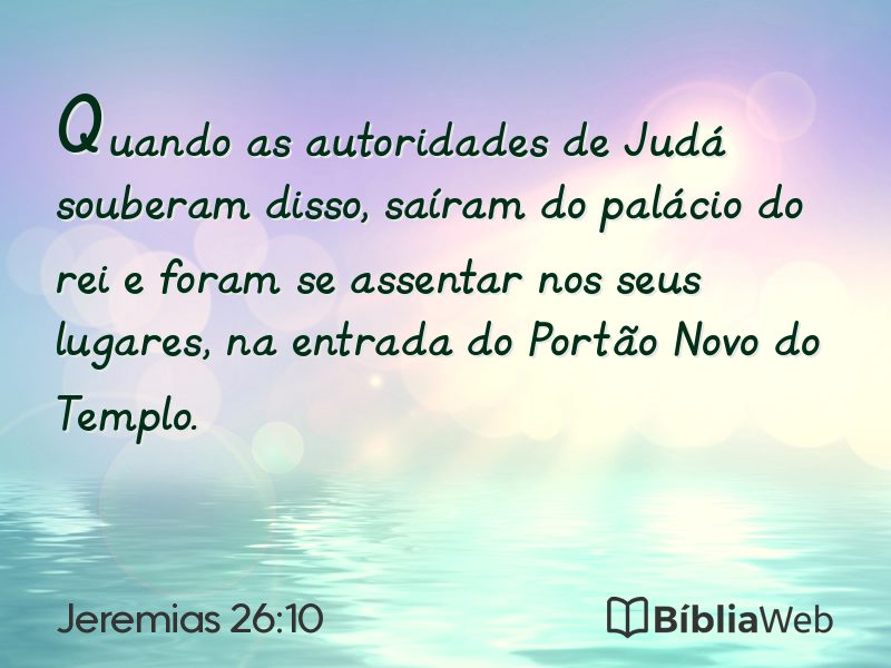Jeremias 26:10 em imagem para compartilhar