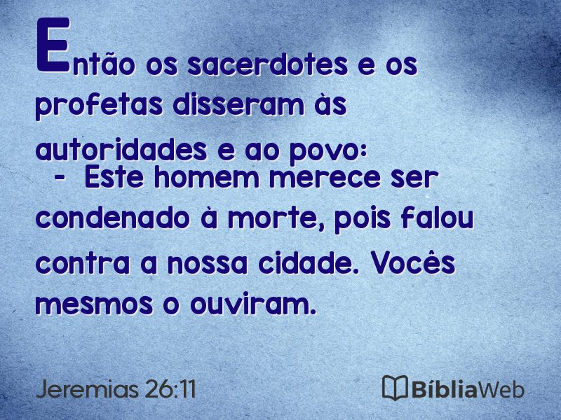 Jeremias 26:11 em imagem para compartilhar