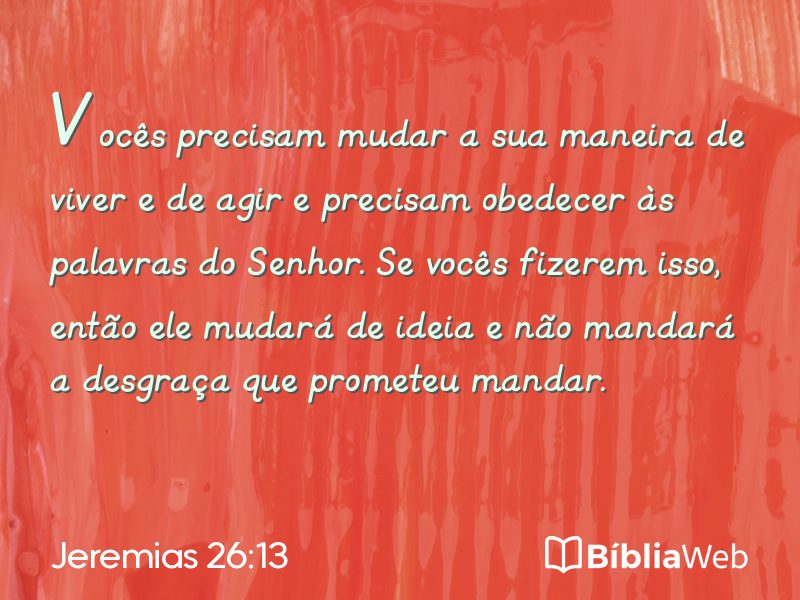 Jeremias 26:13 em imagem para compartilhar