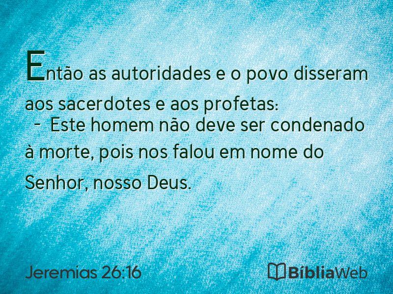 Jeremias 26:16 em imagem para compartilhar