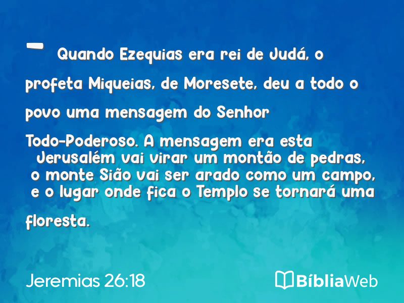 Jeremias 26:18 em imagem para compartilhar