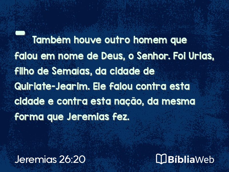 Jeremias 26:20 em imagem para compartilhar