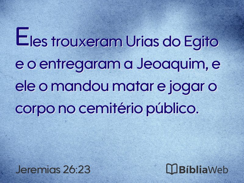 Jeremias 26:23 em imagem para compartilhar