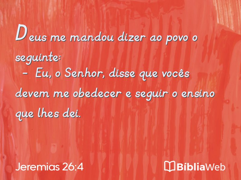 Jeremias 26:4 em imagem para compartilhar