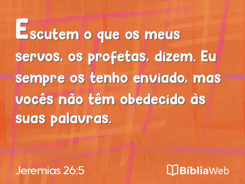 Jeremias 26:5 em imagem para compartilhar